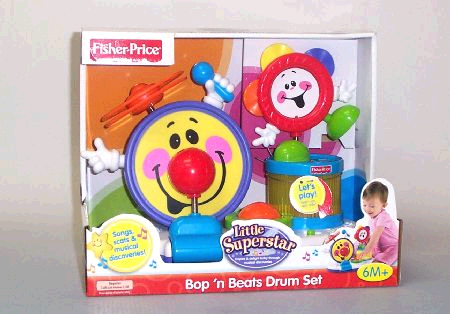 Fisher Price LS Bop n Beat Drum Set image