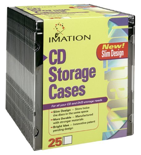 Imation BLACK SLIM JEWEL CASES - 25 PACK