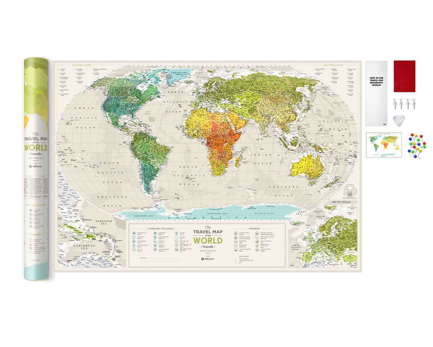 Scratch-off maps Travel Map Geography World image