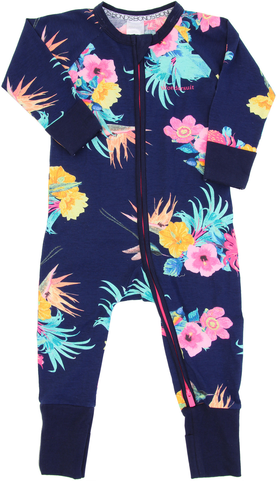 Bonds Zip Wondersuit Long Sleeve - Coolangatta Kids Deep Arctic - 6-12 Months image