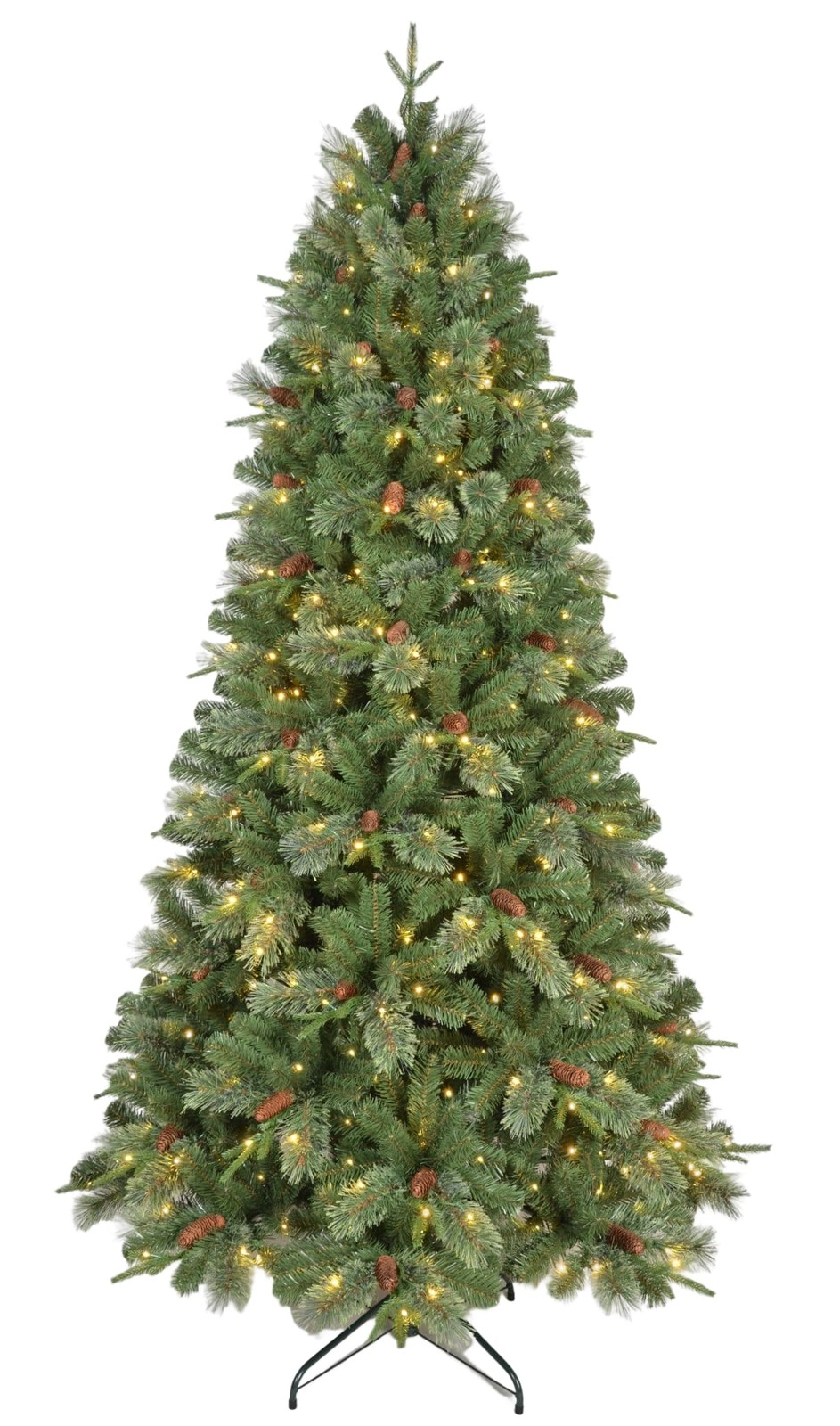6ft Cashmere Pine and Mixed Needles Artificial Christmas Tree with LED