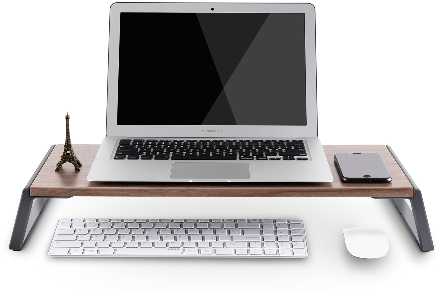 Gorilla Arms Monitor Stand Hickory Brown image