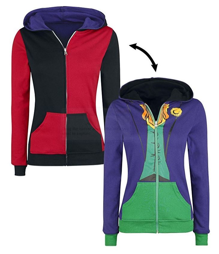 DC Comics: Harley Quinn/Joker Reversible Hoodie (Medium)