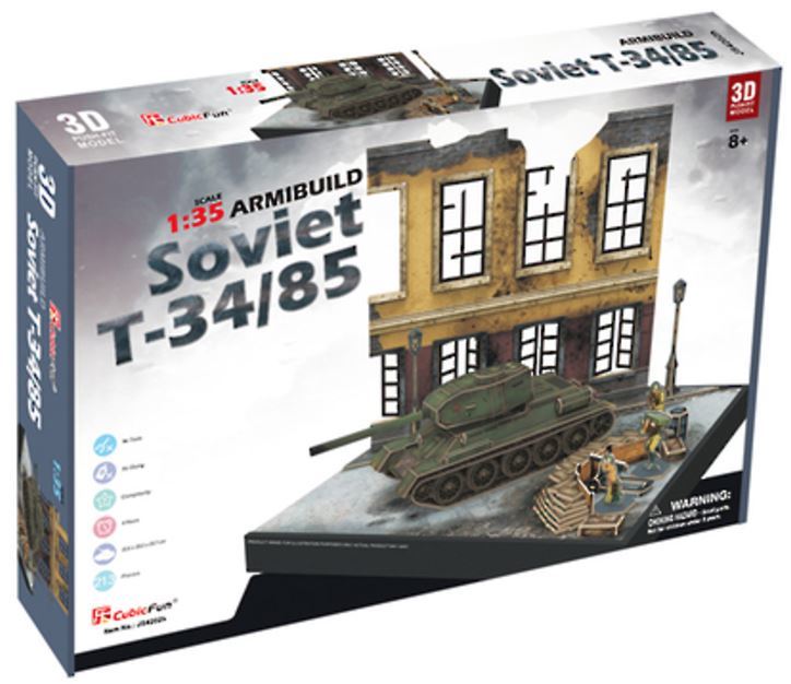 CubicFun: ArmiBuild - Soviet T34/85 - 213 Piece 3D Puzzle