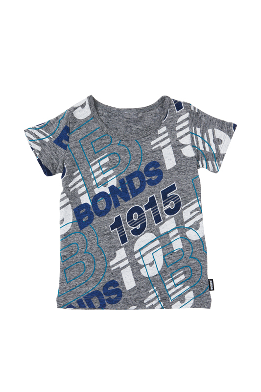 Bonds Short Sleeve Standard T-Shirt - Bonds Retro Logo (0-3 Months)