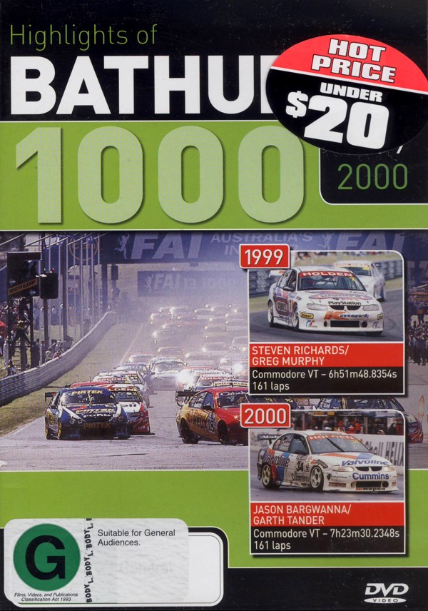 Highlights Of Bathurst 1000 - 1999 / 2000 on DVD image