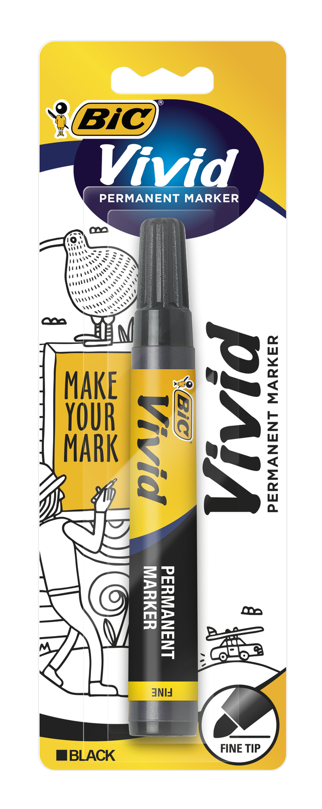 Vivid: Permanent Marker - Fine Tip Black (Single) image