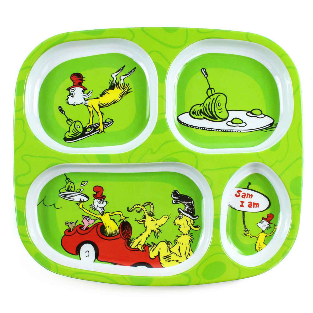 Bumkins: Dr Seuss Melamine Divided - Plate Eggs image