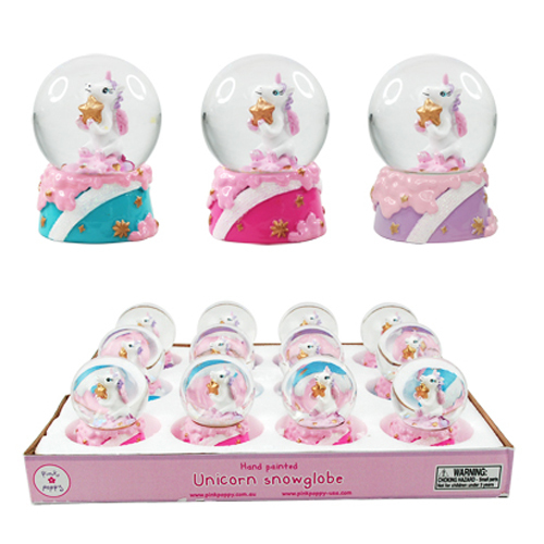 Pink Poppy: Mini Unicorn - Snow Globe (Assorted)