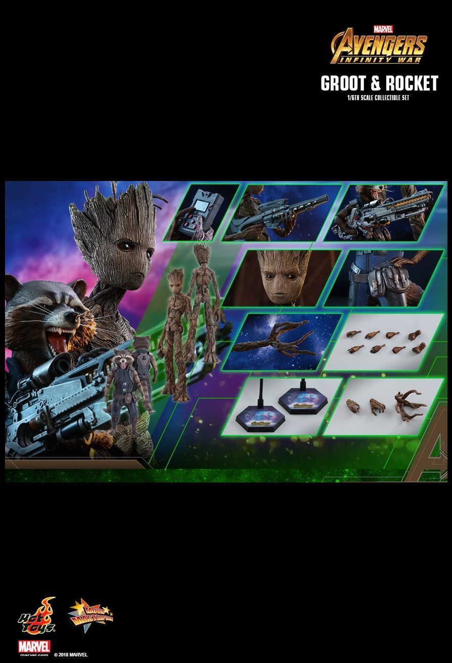 Avengers Infinity War: Groot & Rocket - 12" Articulated Figure Set image