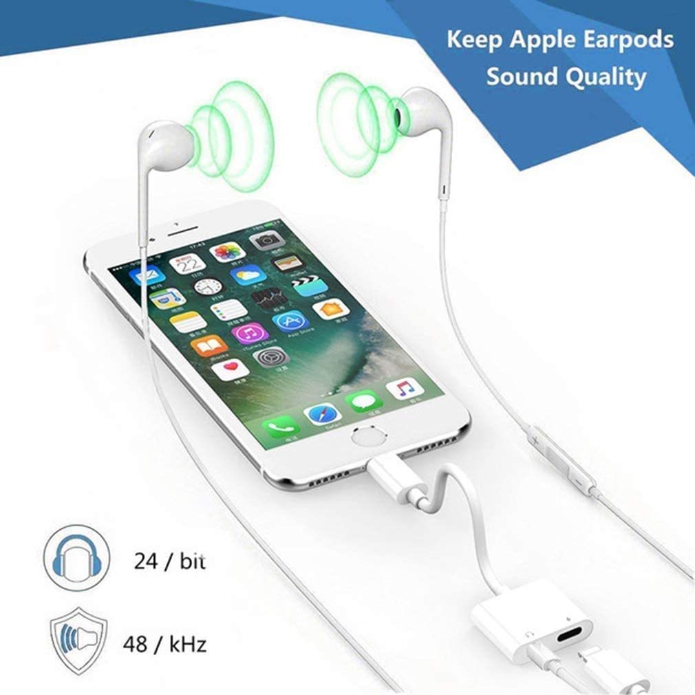 Lightning Headphone - Audio Adapter (White)