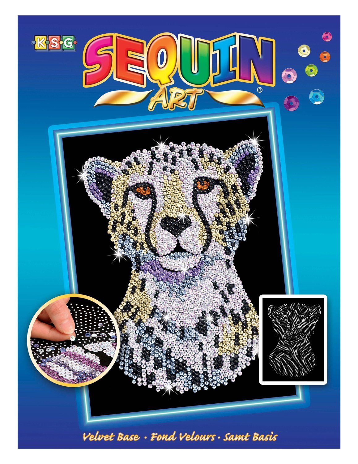 Sequin Art - Snow Cheetah