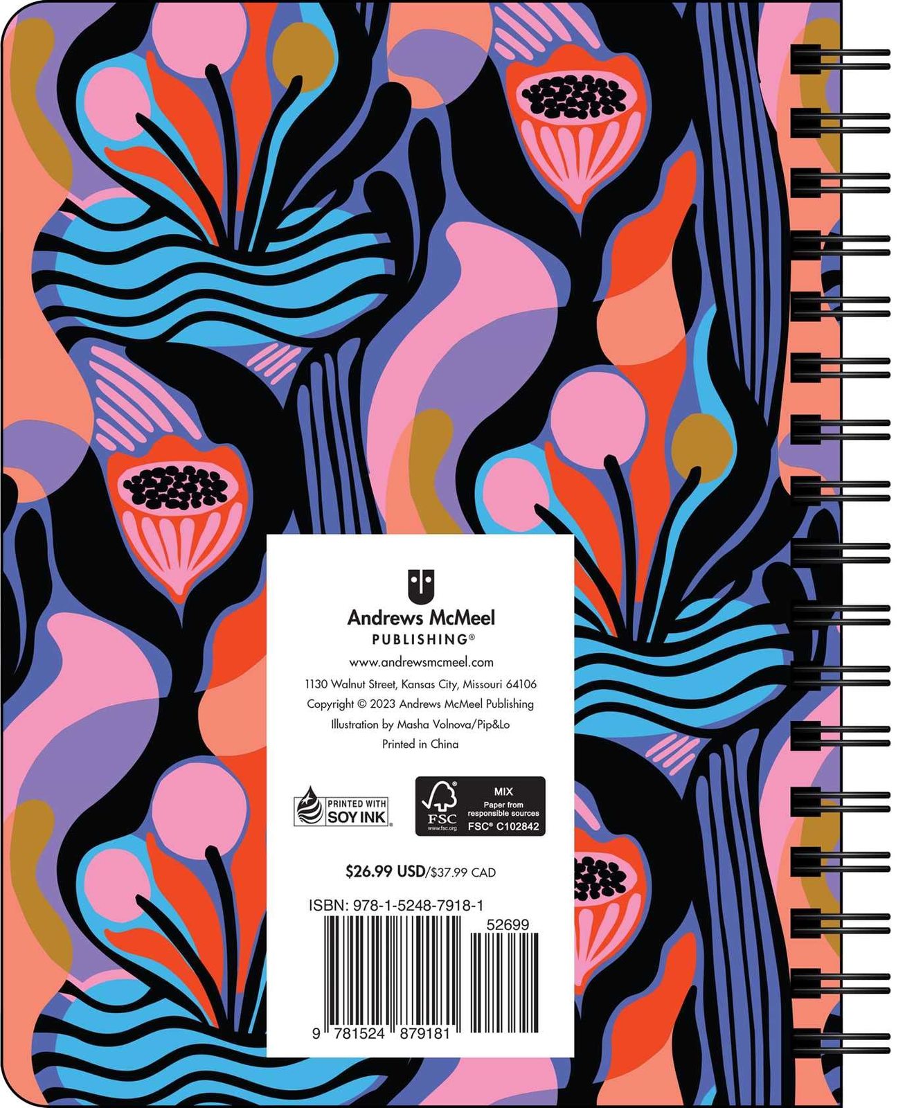 Posh Painted Poppies: Deluxe Organizer 17-Month 2023-2024 Monthly/Weekly Planner by Andrews McMeel Publishing