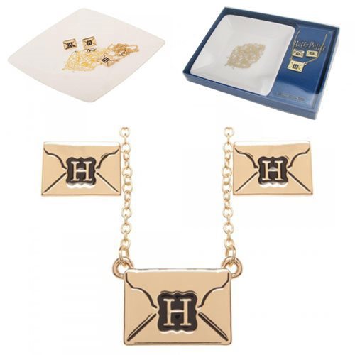 Harry Potter: Hogwarts Crest - Jewellery & Tray Set