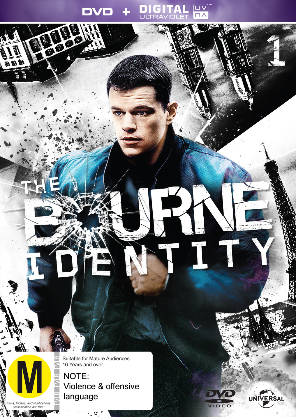 The Bourne Identity on DVD, UV image