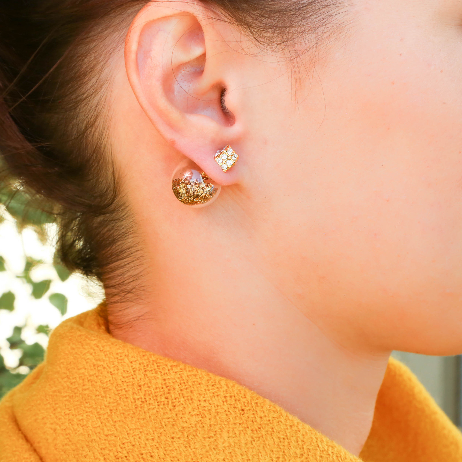Short Story: Fantasy Bubble Earrings - Confetti Gold image