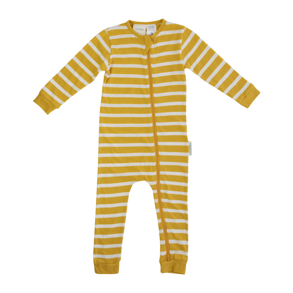 Woolbabe: Merino Organic Cotton PJ Suit - Kowhai (6-12 Months)