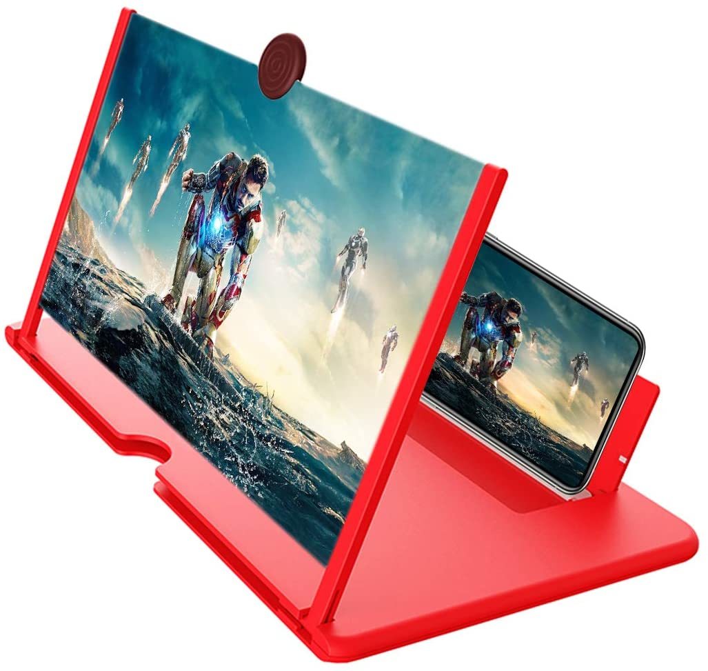 Thin Foldable Mobile Phone Screen Amplifier Red at Mighty Ape NZ