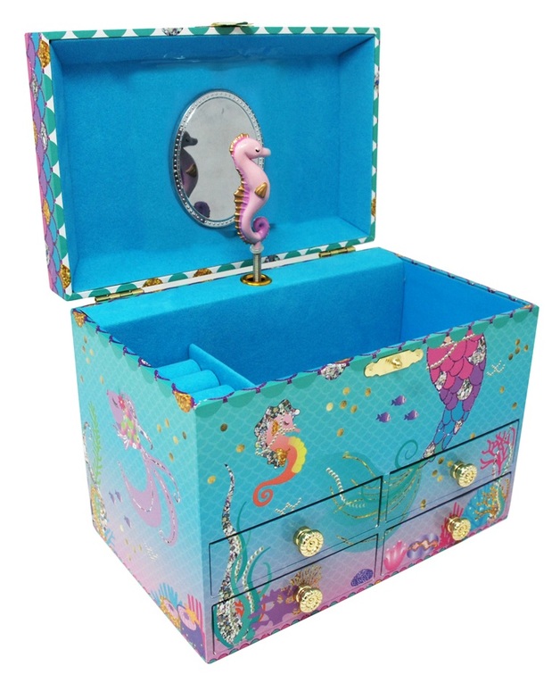 Pink Poppy: Under the Sea - Sequin Music Box (Medium)