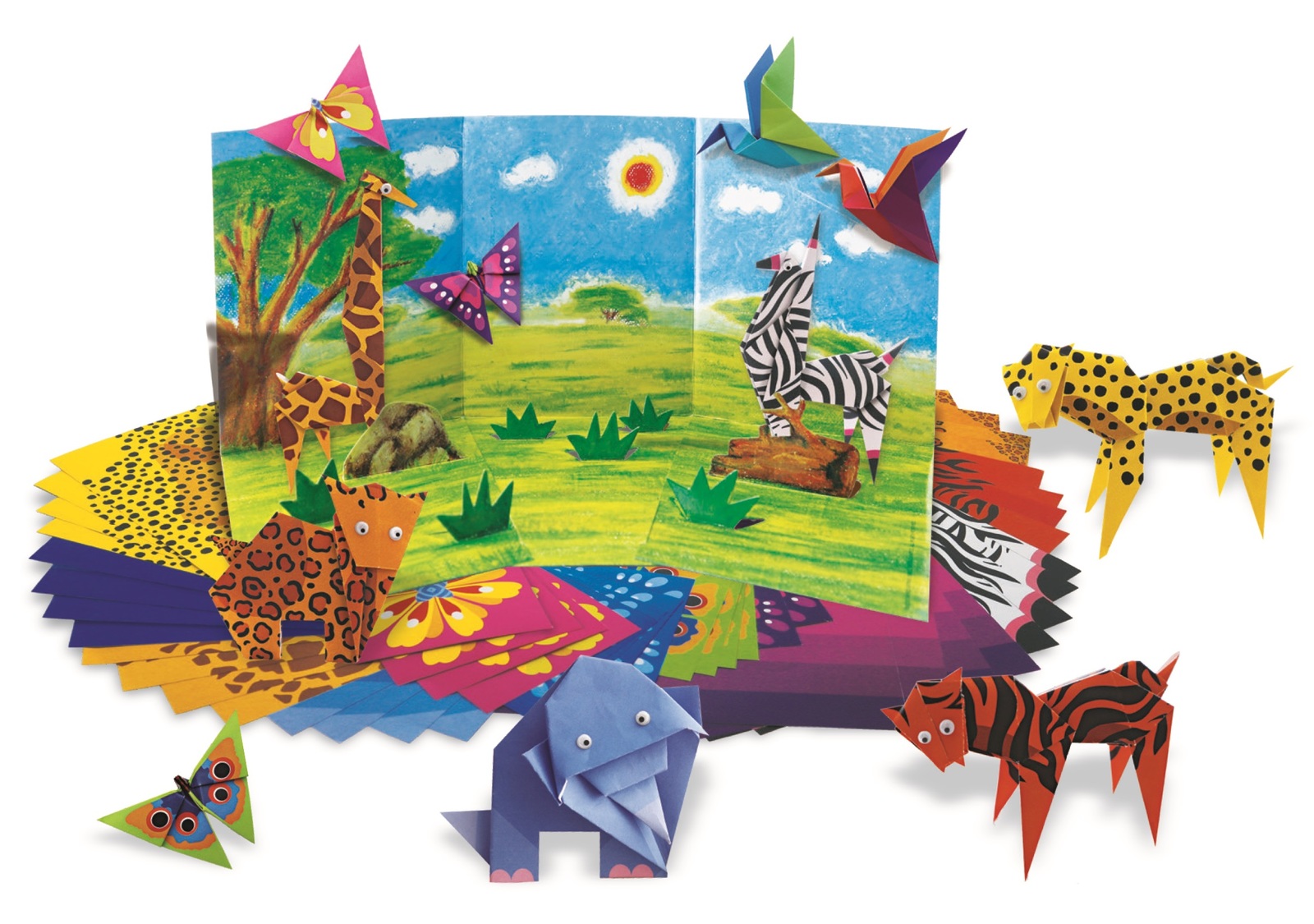 Buy Little Craft Origami Zoo Animals Kit at Mighty Ape Australia