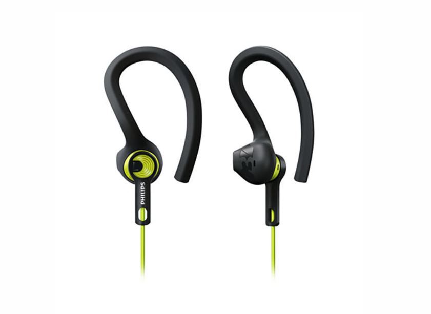 Philips SHQ1400CL/00 ActionFit Sport Headphones - Black/Green image