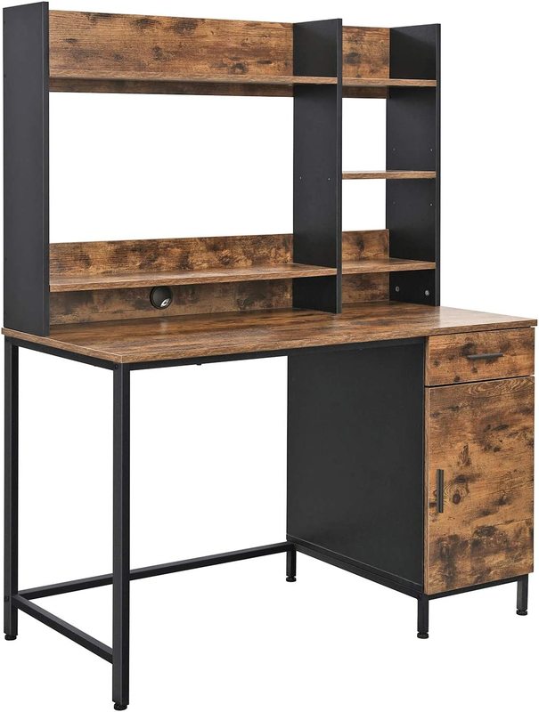 Buy Vasagle Computer Desk with Bookshelf & at Mighty Ape NZ