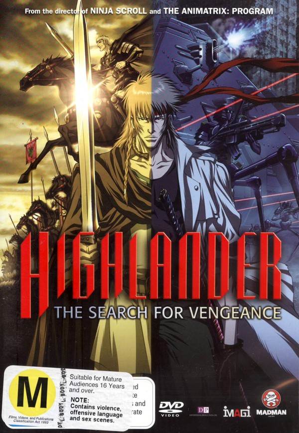 Highlander - The Search For Vengeance on DVD image