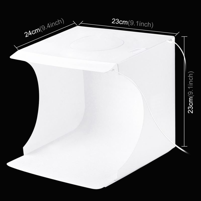 Mini Folding Lightbox 2 LED Photography Softbox - White