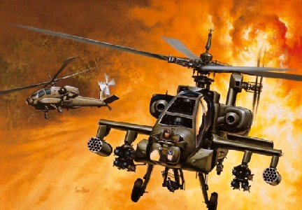 Italeri AH64 Apache Helicopter 1:72 Model Kit image