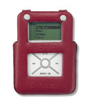 SanDisk Sansa E100 Red Leather Case