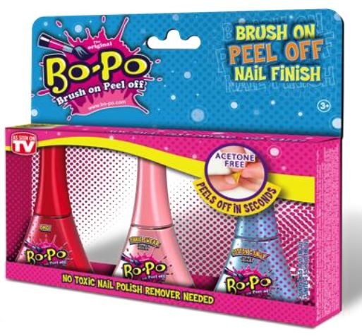 Bo-Po Peel-Off Nail Colour - Mylar 3 Pack image