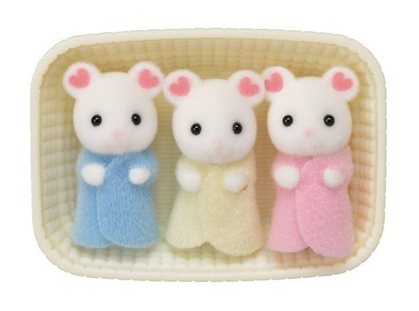 Sylvanian Families: Marshmallow Mouse Triplets