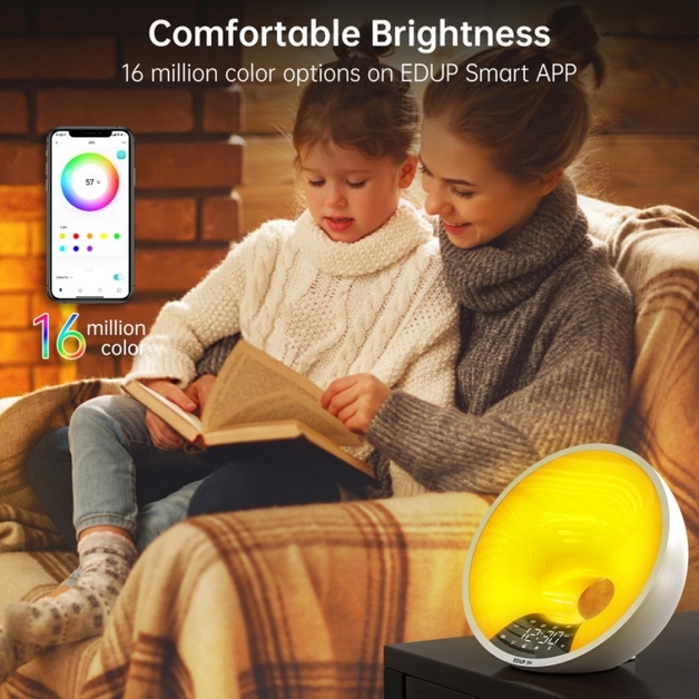 Alarm Clock with White Noise and Night Light at Mighty Ape NZ