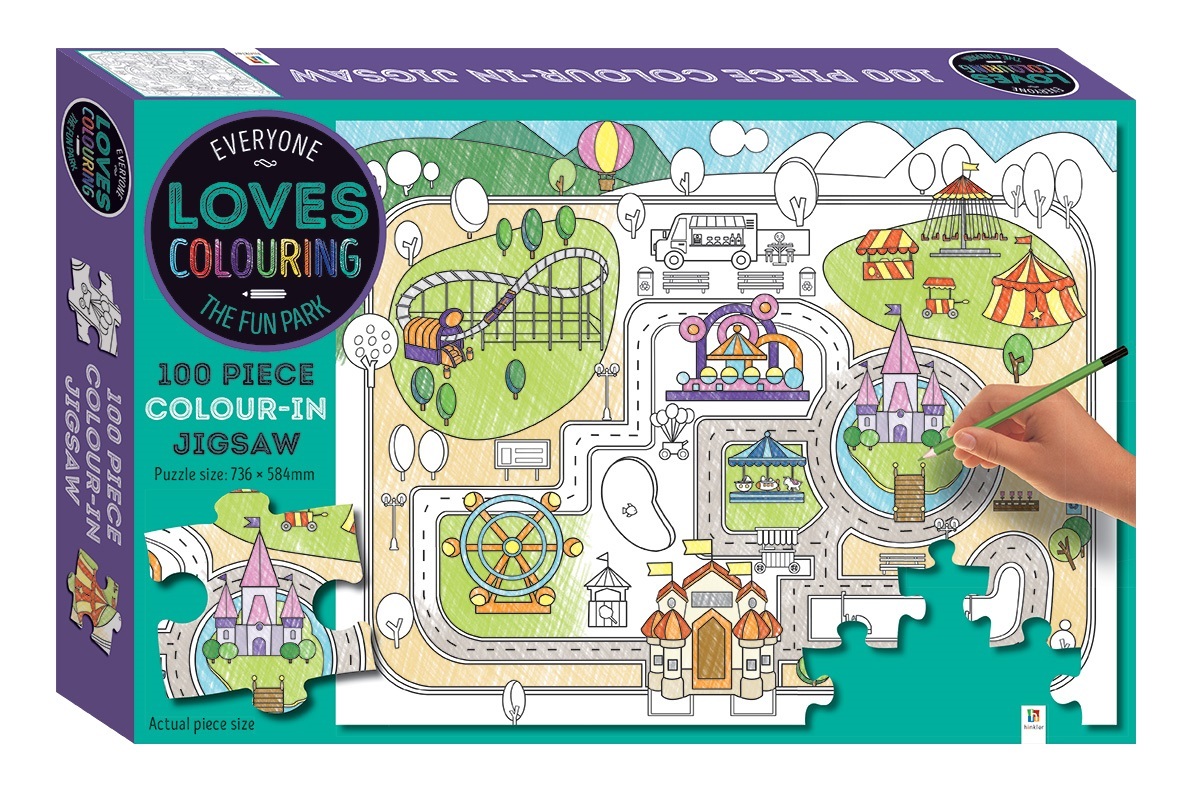 Everyone Loves Colouring: 100-Piece Jigsaw - The Fun Park image