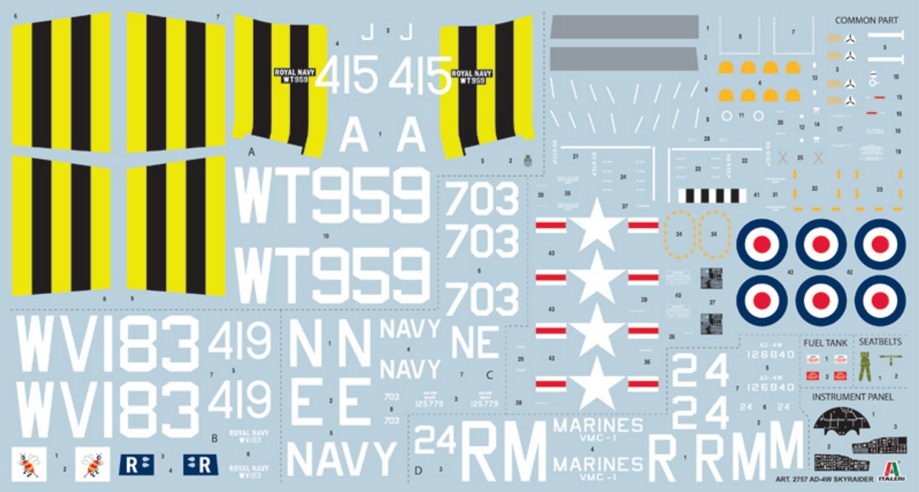Italeri: 1/48 AD-4W Skyraider - Model Kit