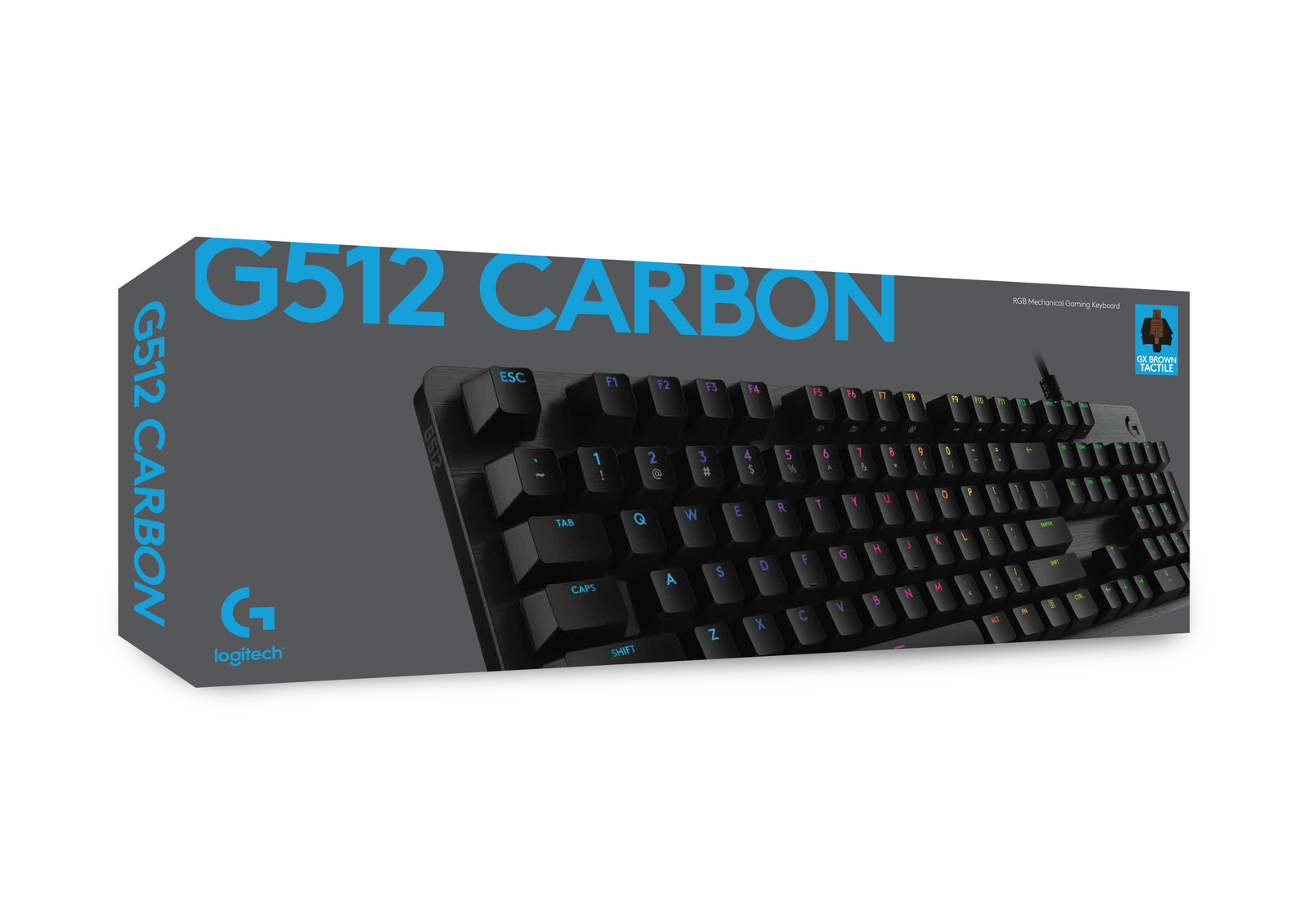 Logitech G512 Carbon LIGHTSYNC RGB Mechanical Gaming Keyboard - Tactile image