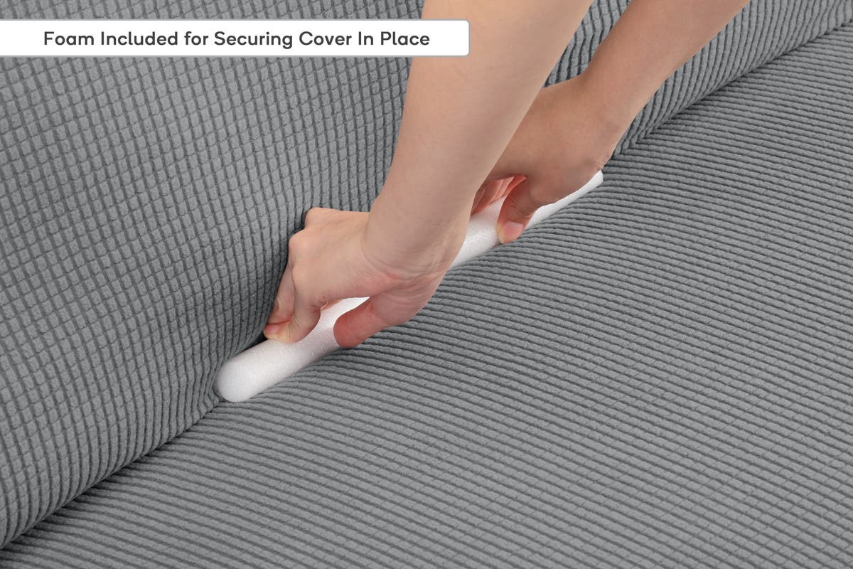 Buy Ovela 2 Seater Sofa Cover Waffle Grey at Mighty Ape NZ