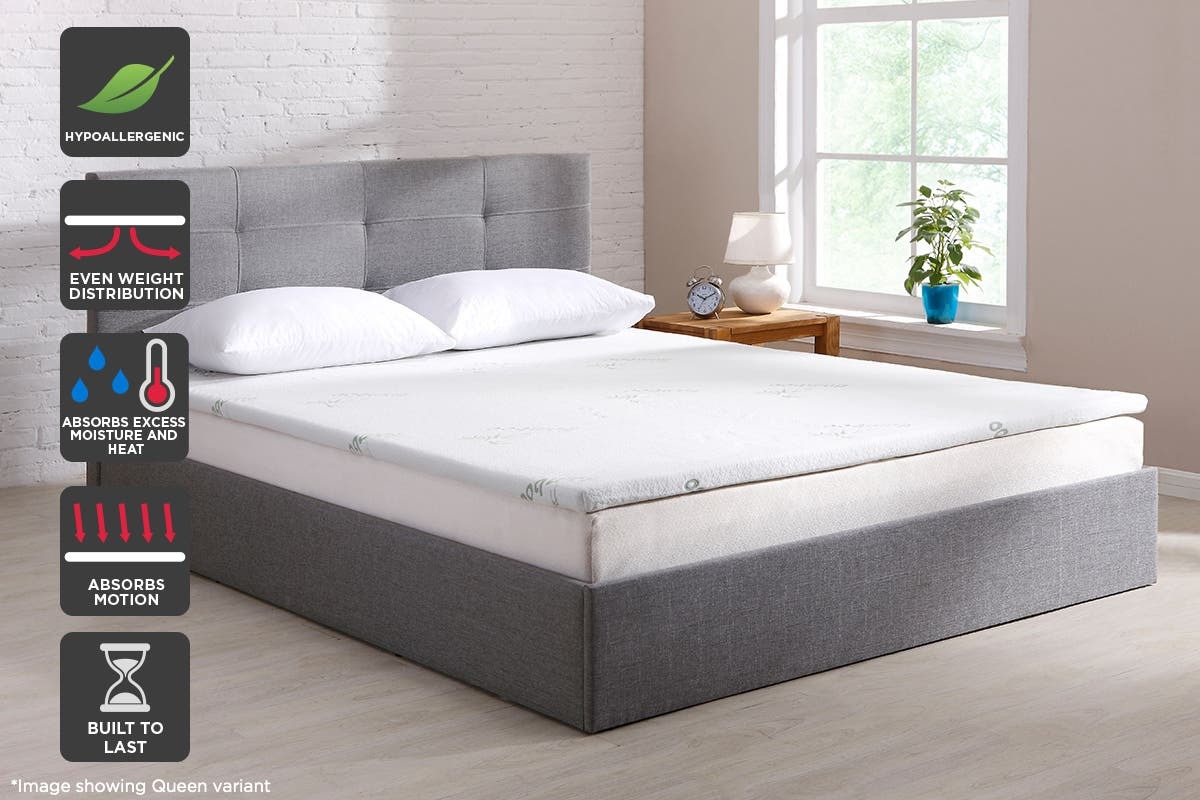 bamboo memory foam mattress topper queen