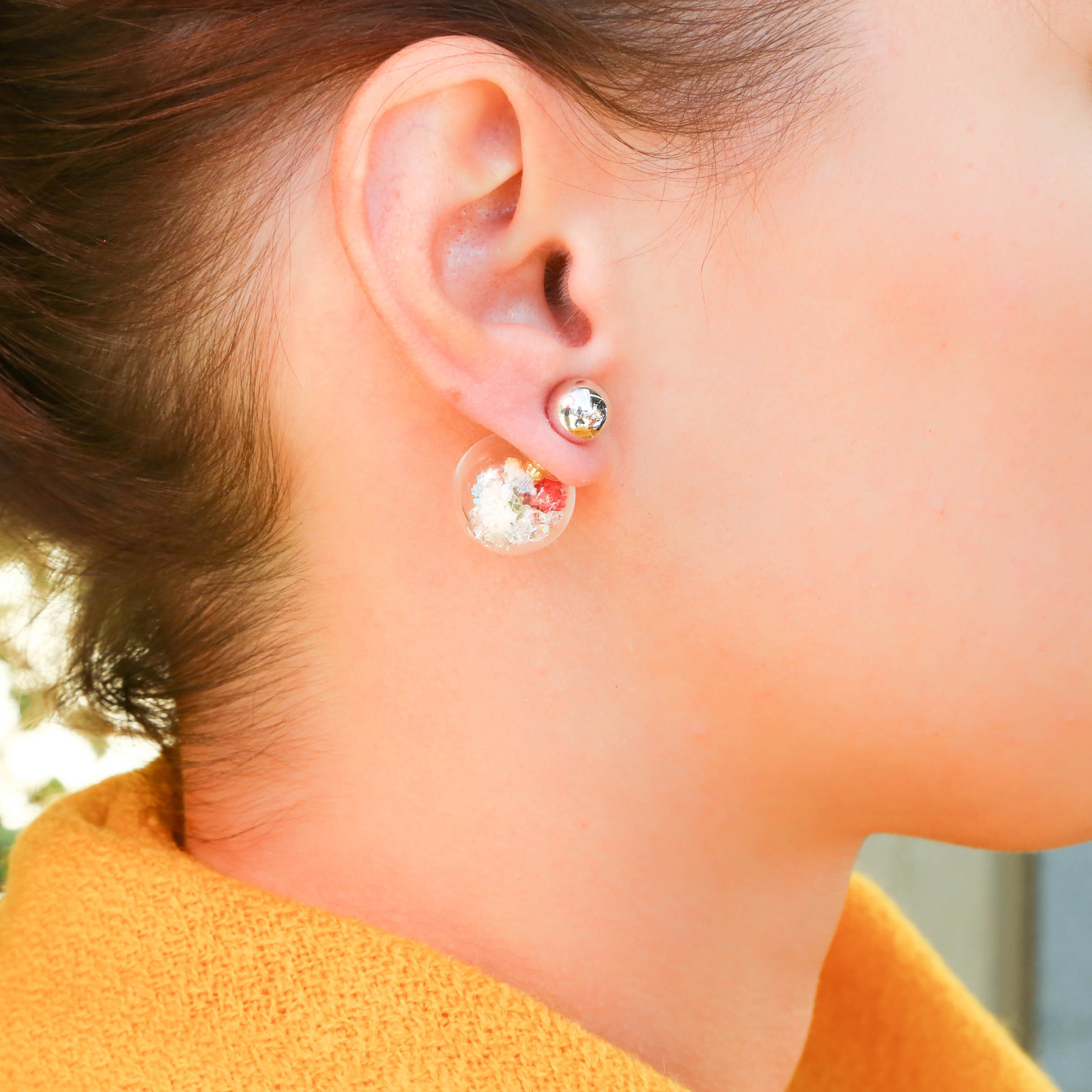 Short Story: Fantasy Bubble Earrings - Flower Multi image