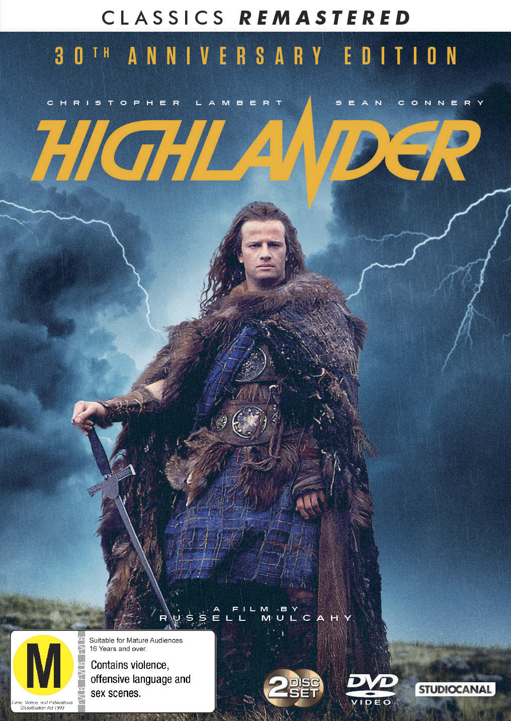 Highlander (30th Anniversary + Remastered) on DVD image