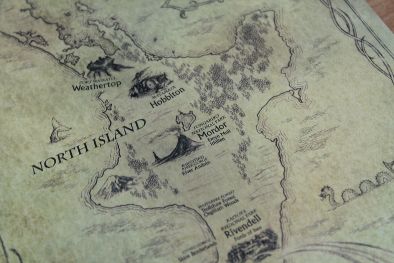 Lord of the Rings: New Zealand Map of Middle-Earth - by Weta image