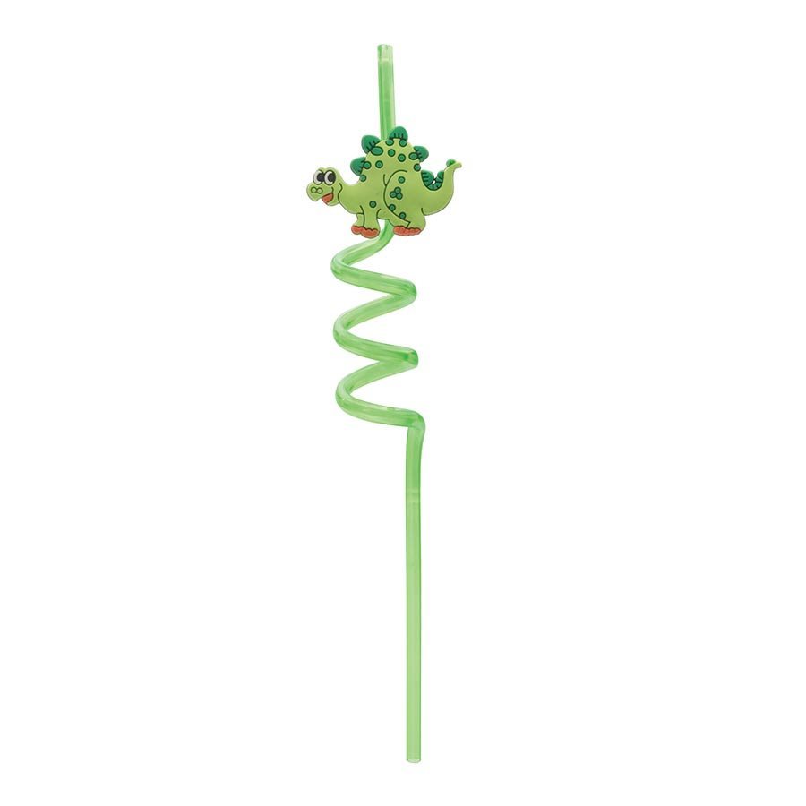 IS GIFT: Dinosaur reuseable Curly Straws image