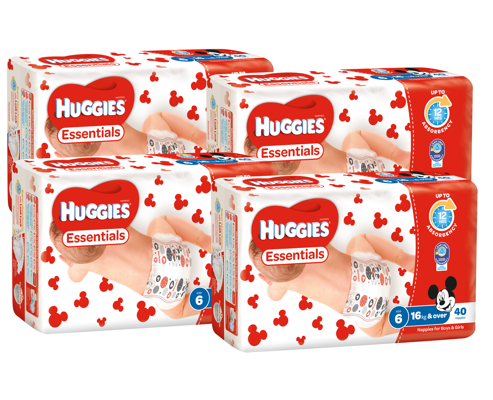 Huggies Essentials Nappies Bulk Value Box - Size 6 Junior (160) image