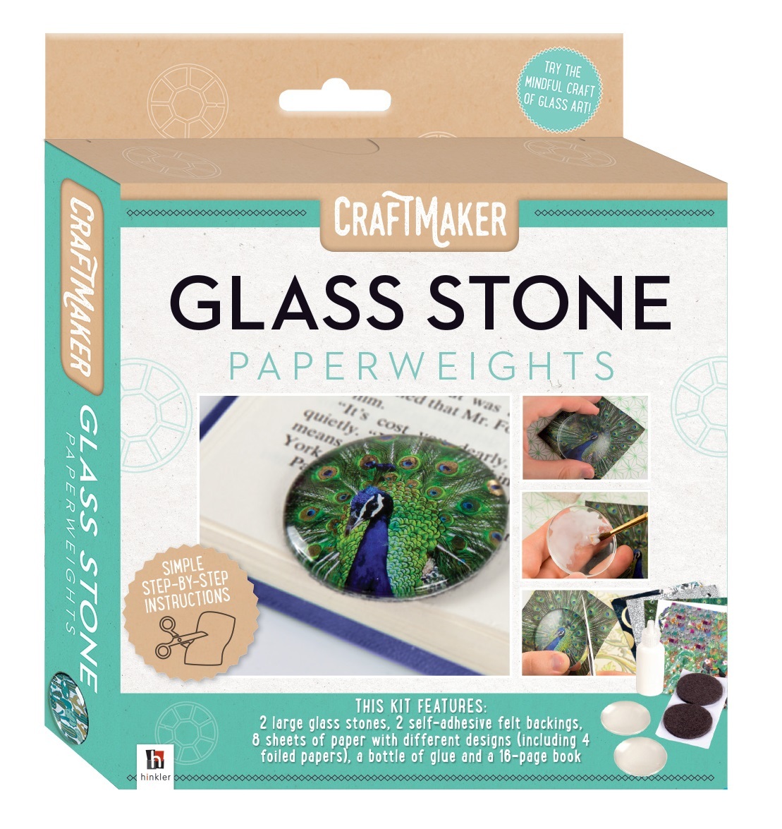 CraftMaker: Glass-Art Mini Kit - Glass Stone Paperweights