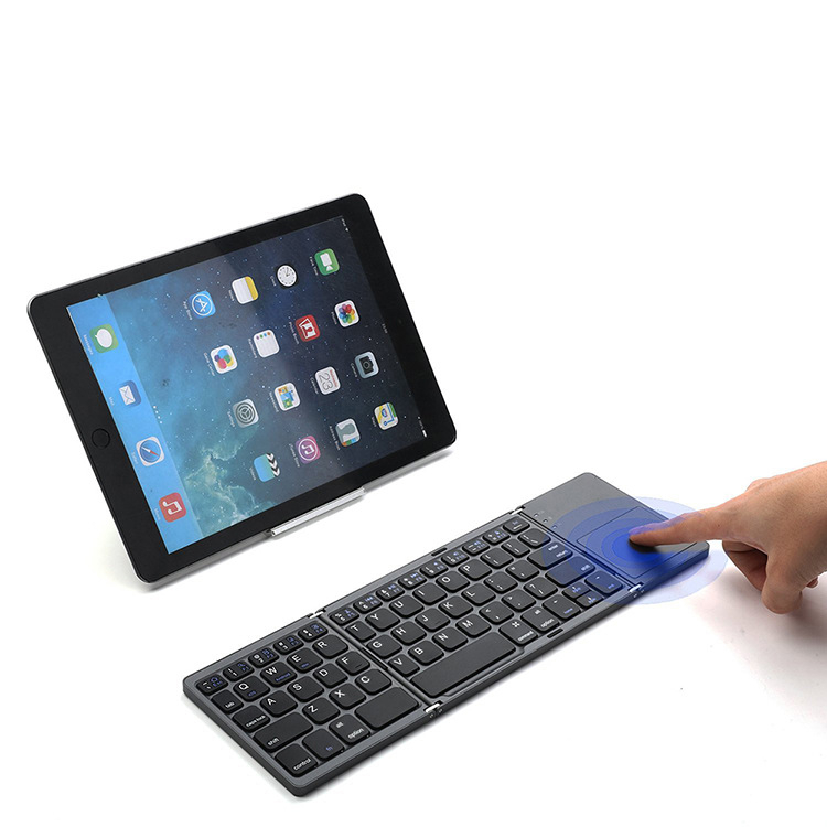 Mini Bluetooth Foldable Wireless Keypad - Grey image