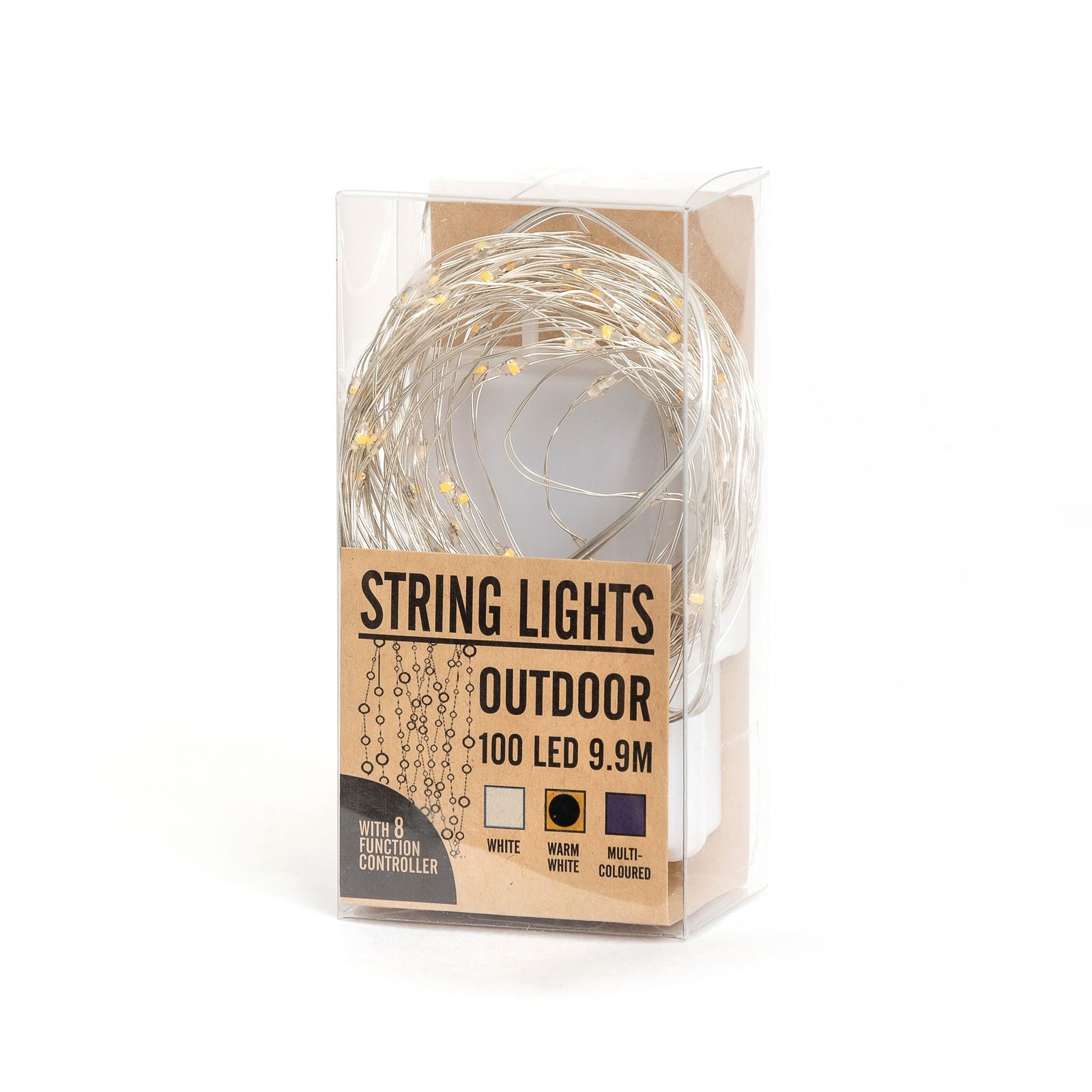 LED Outdoor String Lights - Multicoloured (10m)