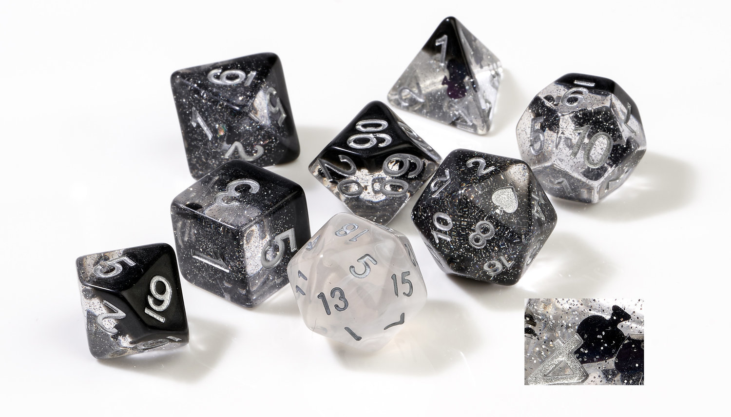 Sirius Dice Polyhedral Dice Set Spades at Mighty Ape NZ