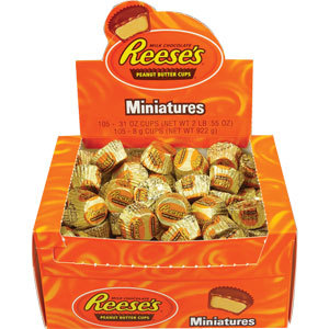 Reese's Peanut Butter Cups Miniatures Bulk Box 8g (105 Pieces)