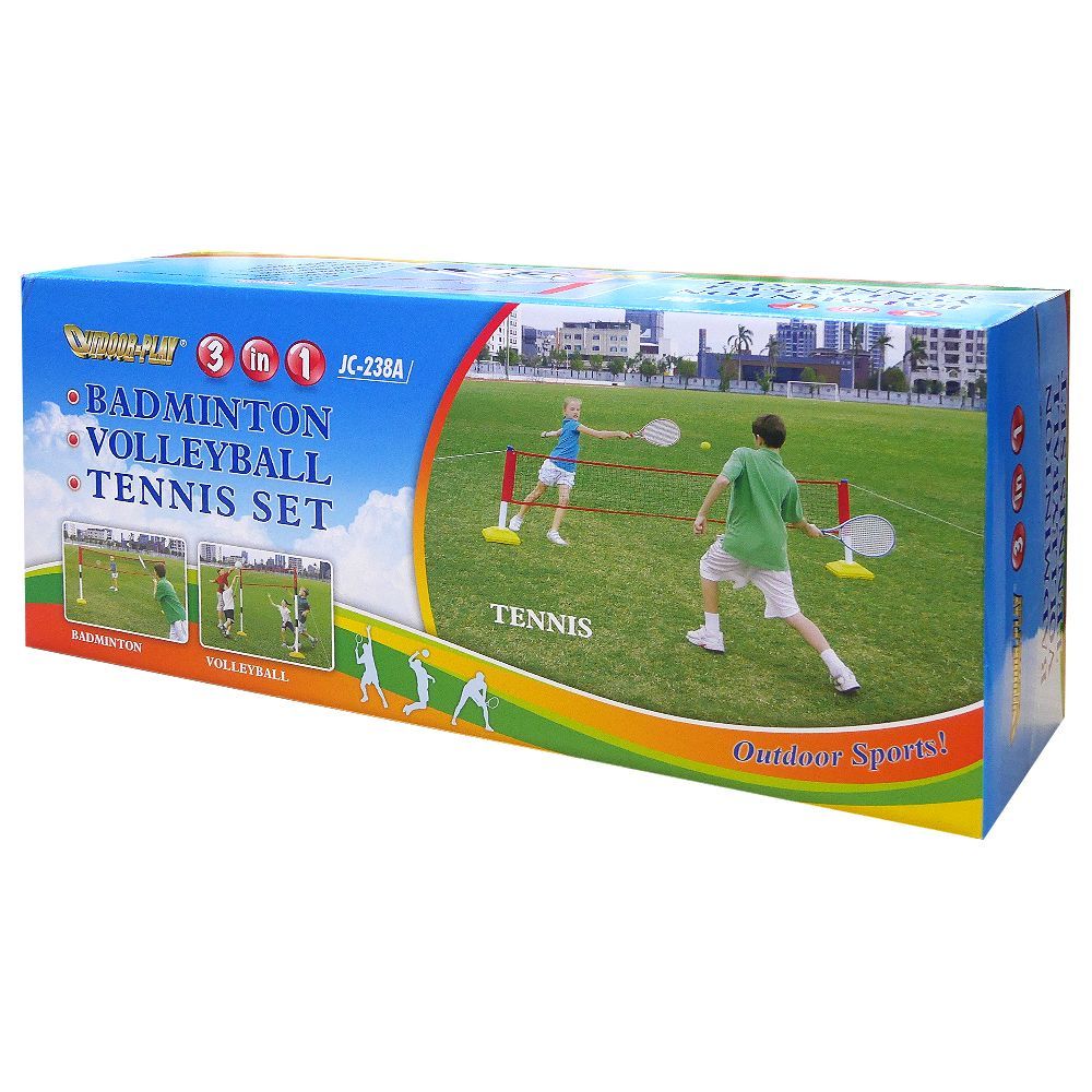 Buy 3in1 Badminton, Volleyball & Tennis Set at Mighty Ape NZ