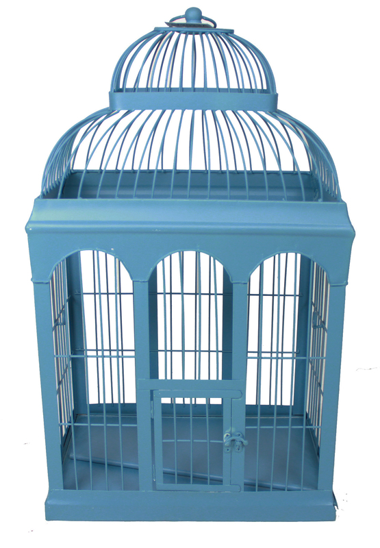 Decor Blue Retro Birdcage Large At Mighty Ape Nz